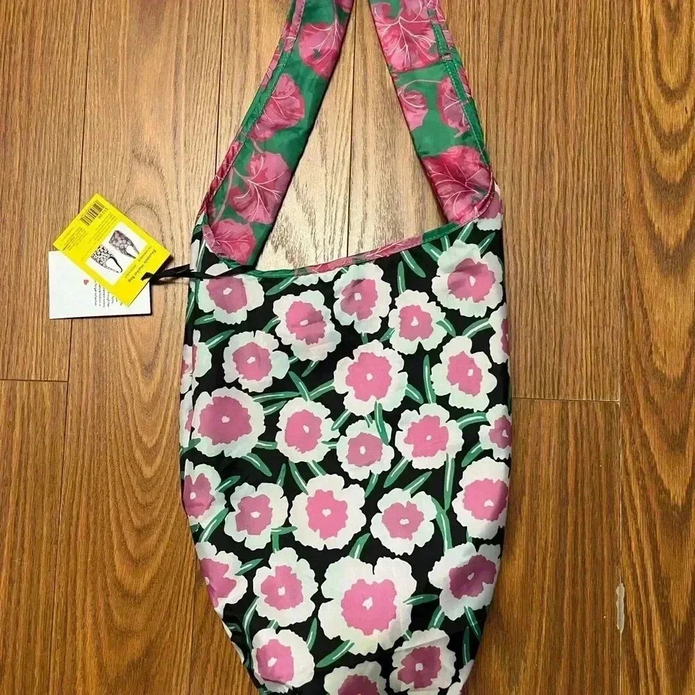 NWT DVF Diane von Furstenberg x Target Poppy Geranium Reversible Reusable Bag - Picture 6 of 7
